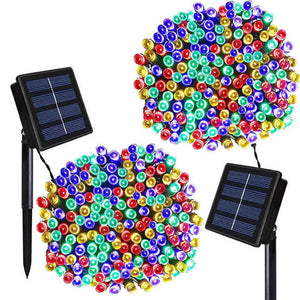 LUCES NAVIDEÑAS CON PANEL SOLAR